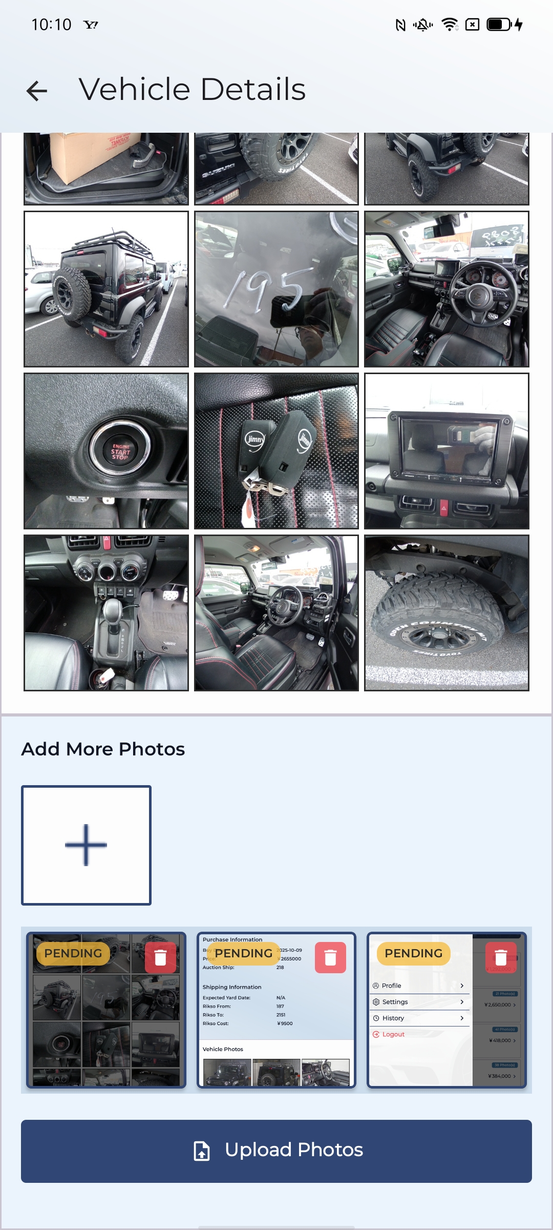 Add Vehicle Photos